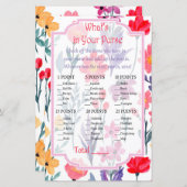 Aquarellfarbene Blume Was ist in Ihrem Geldbeutel? (Vorne/Hinten)