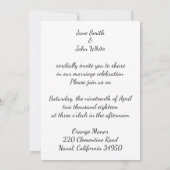 Aquarellfarbene Blume zum Hochzeitsfeiern Einladung (Rückseite)