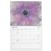 Aquarellfarbene Blume Zwei Seiten 12-Monats-Kalend Kalender (Feb 2026)