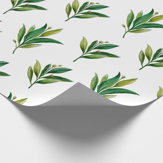 Aquarellfarbene Blumen. Botanisches Muster Geschenkpapier (Ecke)