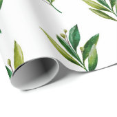 Aquarellfarbene Blumen. Botanisches Muster Geschenkpapier (Rolleneckpunkt)