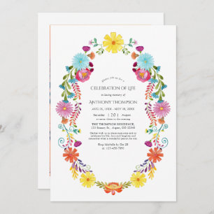 Aquarellfarbene Blumenfiesta Feier zum Foto des Le Einladung