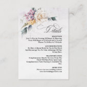 Aquarellfarbene Blumenkalligraphie Moderne Hochzei Begleitkarte (Vorderseite)