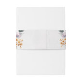 Aquarellfarbene Blumenkalligraphie Moderne Hochzei Einladungsbanderole (Rückseitenbeispiel)