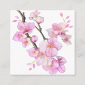 Aquarellfarbene Blüten Begleitkarte (Rückseite)