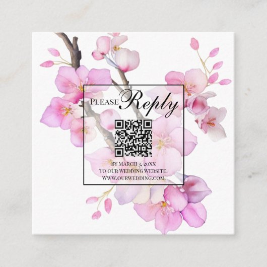 Aquarellfarbene Blüten Begleitkarte (Vorderseite)