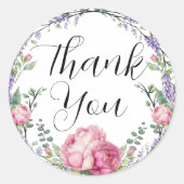 Aquarellfarbene Blütenblätter Runder Aufkleber (Vorderseite)