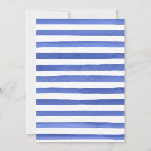 Aquarellfarbene Blütendusche für Unterwassertiere Einladung (Rückseite)