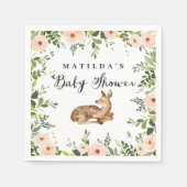 Aquarellfarbene Blütendusche Serviette (Vorderseite)