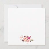 Aquarellfarbene Blütenrosa Blush Gold Wedding Card Einladung (Rückseite)