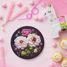 Aquarellfarbene Blütenrosa und violette Blumen