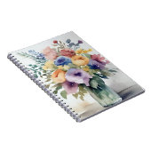 Aquarellfarbene Bouquet-Malerei Notizblock (Rechte Seite)