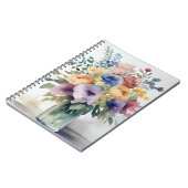 Aquarellfarbene Bouquet-Malerei Notizblock (Linke Seite)