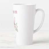 Aquarellfarbene Bunny Ohren mit Blume Milchtasse (Rechts)