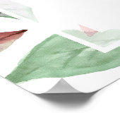 Aquarellfarbene Burgundy-Blätter Foliage Poster (Ecke)