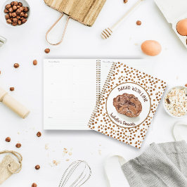 Aquarellfarbene Chip-Cookies, gebacken mit Liebe Planer