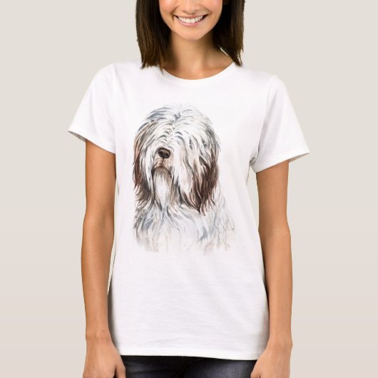 Aquarellfarbene Collie T-Shirt (Vorderseite)