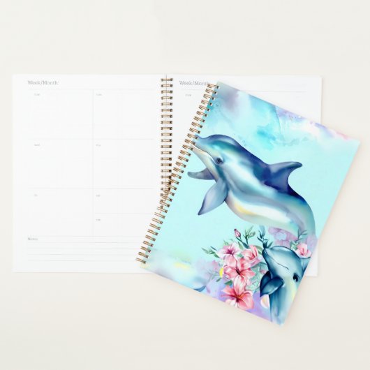 Aquarellfarbene Dolphin Planer (Anzeige)