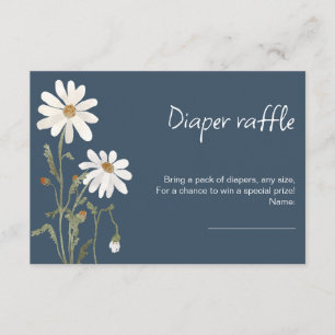 Aquarellfarbene Duschkarte Wildblume Babydusche Begleitkarte