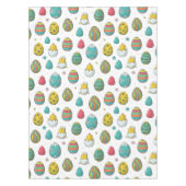 Aquarellfarbene Eier Tulpen Ostern Tischdecke (Vorderseite)