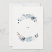 Aquarellfarbene, elegante Hochzeit mit blühenden B Einladung (Rückseite)