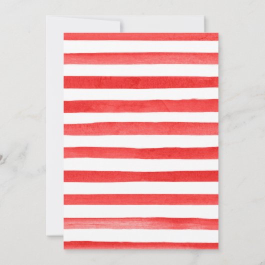 Aquarellfarbene Erdbeeren Rahmen, den wir verschob Ankündigung (Rückseite)