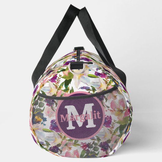 Aquarellfarbene Exotic Floral Lilien LilLarge Duffle Bag (Rechts)