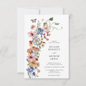 Aquarellfarbene, farbenfrohe Hochzeit Einladung (Vorderseite)