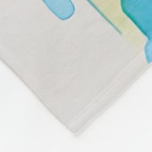 Aquarellfarbene, farbenfrohe Hundenkollektion Fleecedecke (Ecke)
