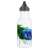 Aquarellfarbene Feder Edelstahlflasche (Links)