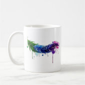 Aquarellfarbene Feder Kaffeetasse (Links)
