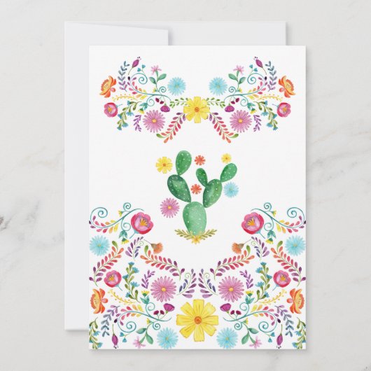 Aquarellfarbene Fest am Rande des Lebens Einladung (Rückseite)