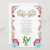 Aquarellfarbene Fest am Rande des Lebens Einladung (Vorne/Hinten)