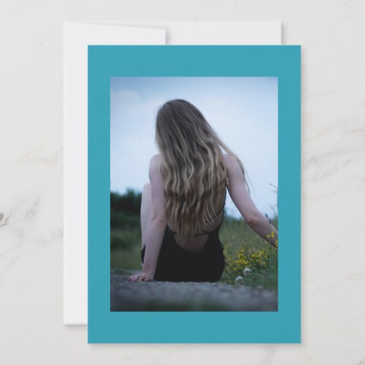 Aquarellfarbene Fest am Rande des Lebens Einladung (Rückseite)