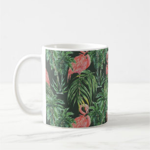 Aquarellfarbene Flamingos, exotische Vögel, tropis Kaffeetasse