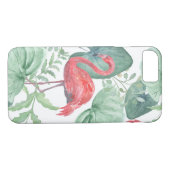 Aquarellfarbene Flamingos und Blätter. Case-Mate iPhone Hülle (Rückseite (Horizontal))
