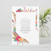 Aquarellfarbene florale Safari Feier zum Foto des  Einladung (Stehend Vorderseite)