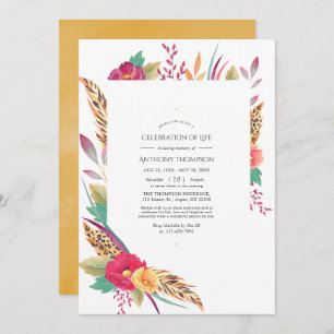 Aquarellfarbene florale Safari Feier zum Foto des  Einladung