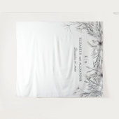 Aquarellfarbene, florale Umgebung. Hochzeitshinter Wandteppich (Vorderseite (Horizontal))