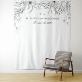 Aquarellfarbene, florale Umgebung. Hochzeitshinter Wandteppich (Beispiel)