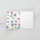 Aquarellfarbene französische Macarons Du bist süß  Karte (Innenseite)