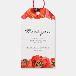 Aquarellfarbene Gastgeschenk Hochzeit Geschenkanhänger