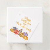 Aquarellfarbene Gemusterte Pumpkins Geschenkanhänger (Beispiel)