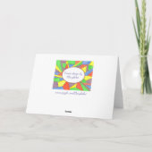 Aquarellfarbene Glas-Look Vielen Dank Karten (Rückseite)