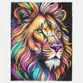 Aquarellfarbene Glasbeleuchtung Fleecedecke (Vorderseite)