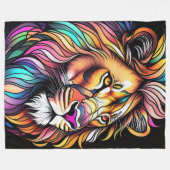 Aquarellfarbene Glasbeleuchtung Fleecedecke (Vorderseite (Horizontal))