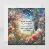 Aquarellfarbene Glasbläserbibel Ostern Feiertagskarte (Vorderseite)