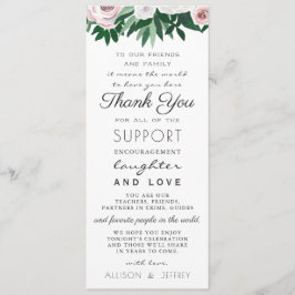 Aquarellfarbene Grüne Platzierung Vielen Dank Einladung