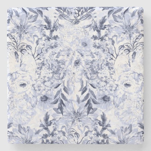 Aquarellfarbene Handfarbe Steinuntersetzer (Vorderseite)