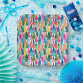 Aquarellfarbene, helle Regenbogenweiden Weihnachts Pappteller (Party)